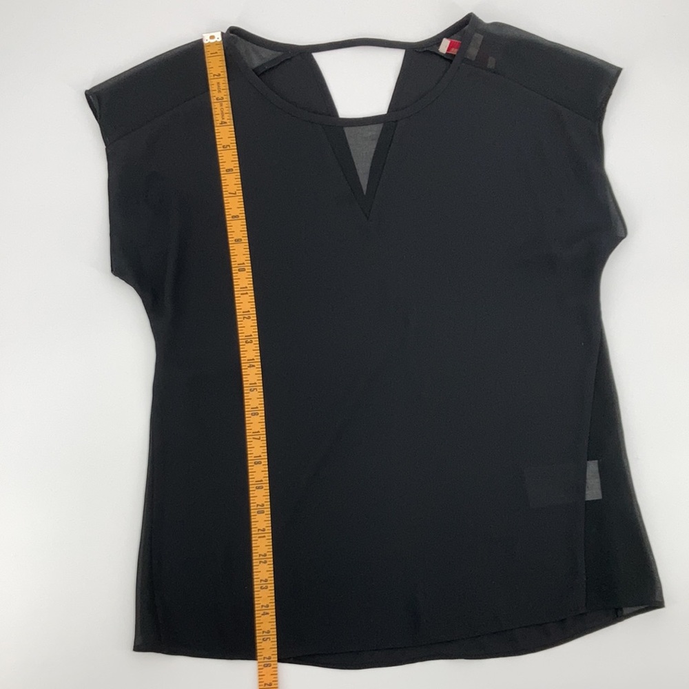 Banana Republic Heritage Black Semi Sheer Blouse - Picture 7 of 9